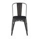 Black-Antique Gold/Black |#| All-Weather Commercial Stack Chair & Poly Resin Seat - Black-Antique Gold/Black