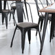Gray |#| All-Weather Polystyrene Seat for Colorful Metal Stools and Chairs - Gray