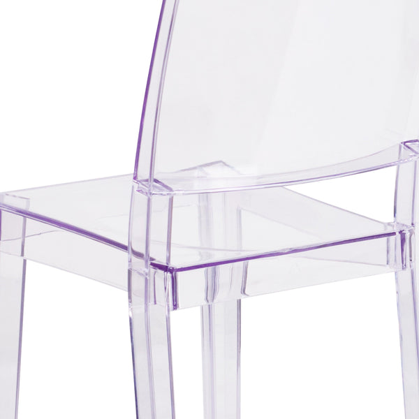 Transparent Stacking Side Chair - Armless Side Chair - Resin Stack Chair