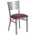 Silver Slat Back Metal Restaurant Chair