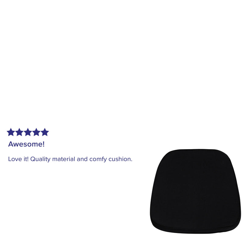 Black |#| Soft Black Fabric Chiavari Chair Cushion - Chair Accessories