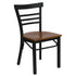 Three-Slat Ladder Back Metal Restaurant Chair