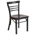 Three-Slat Ladder Back Metal Restaurant Chair