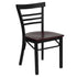 Three-Slat Ladder Back Metal Restaurant Chair