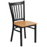 Vertical Back Metal Restaurant Chair