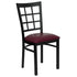 Window Back Metal Restaurant Chair