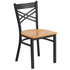 X" Back Metal Restaurant Chair