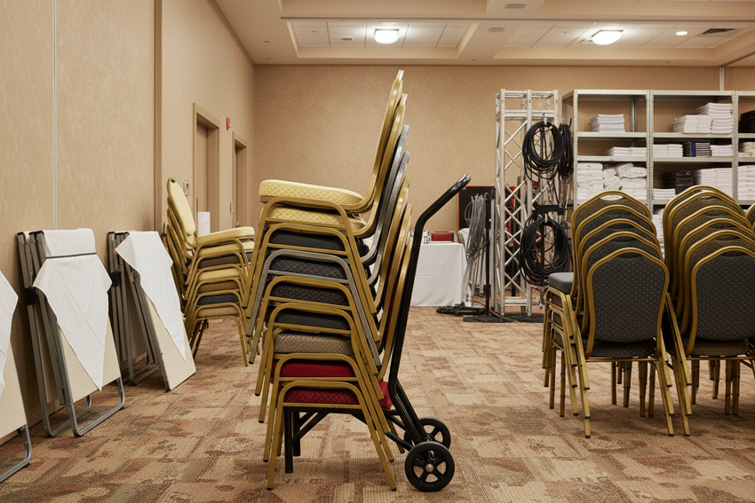Banquet Chair Stack Dolly – Event Venue Room Turnover