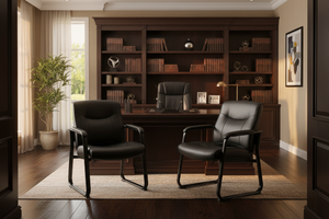 HERCULES Big & Tall LeatherSoft Executive Side Chair — High-End Executive Office