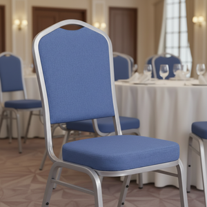 Crown back chair with ample padding