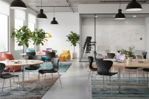 Lowell Contemporary Design Plastic Stack Chair — WeWork-Style Coworking Office